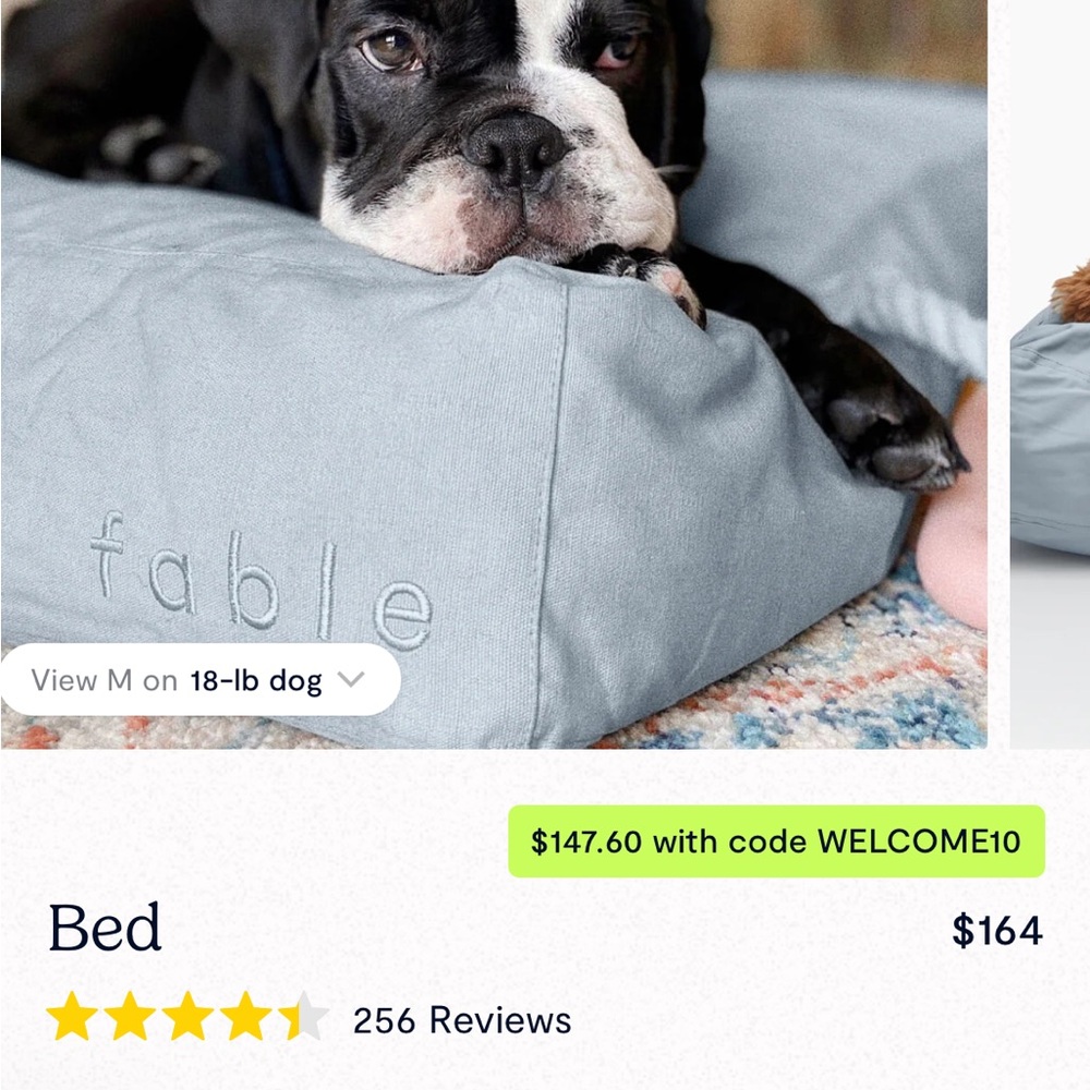 Able Gray Dog Bed